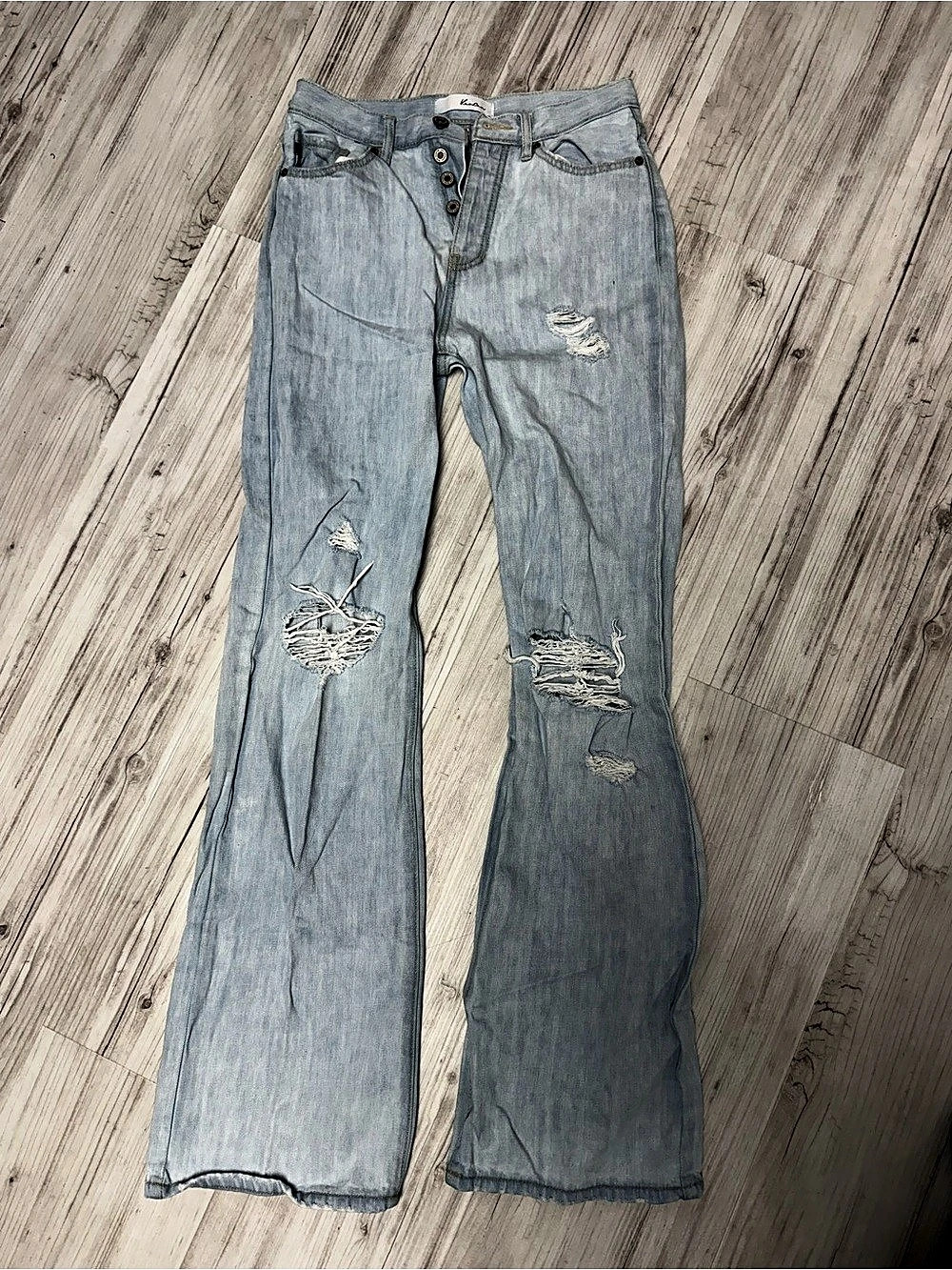 Kancan Women's Flare Jeans Blue Waist 26